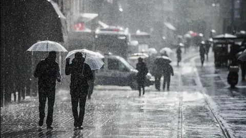 19 il için "turuncu" ve "sarı" uyarı: Kuvvetli yağışa dikkat
