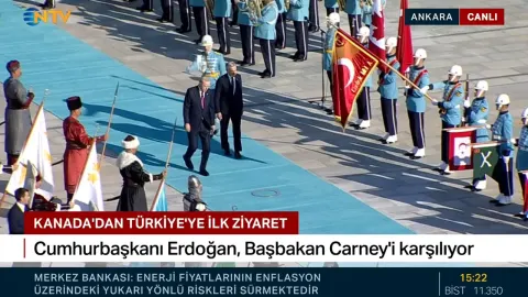 Cumhurbaşkanı Erdoğan, Kanada Başbakanı Carney'i resmi törenle karşıladı