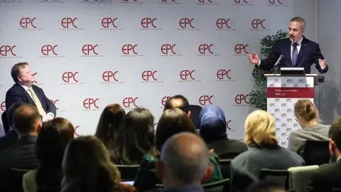Dışişleri Bakanı Fidan, Brüksel'de Avrupa Politika Merkezinde hitapta bulundu