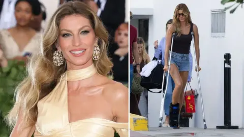 Eski Victoria's Secret meleği Gisele Bündchen koltuk değnekleriyle görüntülendi
