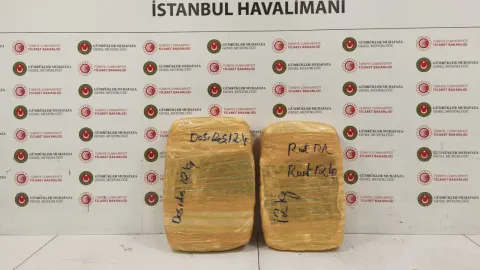 İstanbul Havalimanı'nda uyuşturucu operasyonu. 25 kilogram esrar ele geçirildi