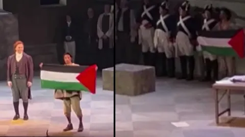 Sahnede Filistin krizi! Kadrodan çıkarıldı