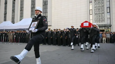 Şehit polis Türkoğlu için tören düzenlendi